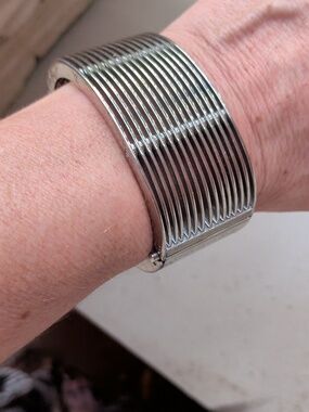 Zoppini Silver Tone Metal Slide Hair Comb